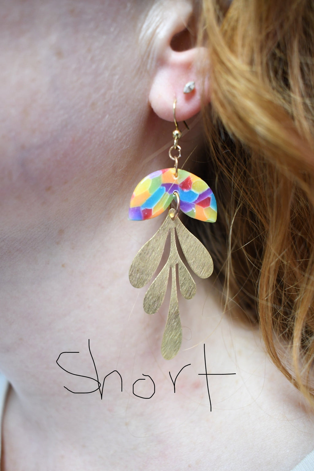 Matisse Rainbow Dangle Earrings Shiny finish