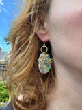 Matte Rainbow Large Pebble Squiggle Dangle Earrings
