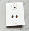 Micro Rainbow Circle Studs