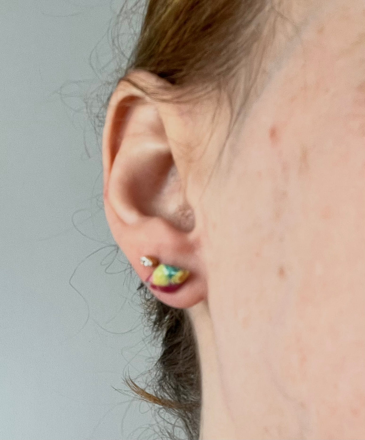 Micro Rainbow Diamond + Magenta Circle Stud Pack