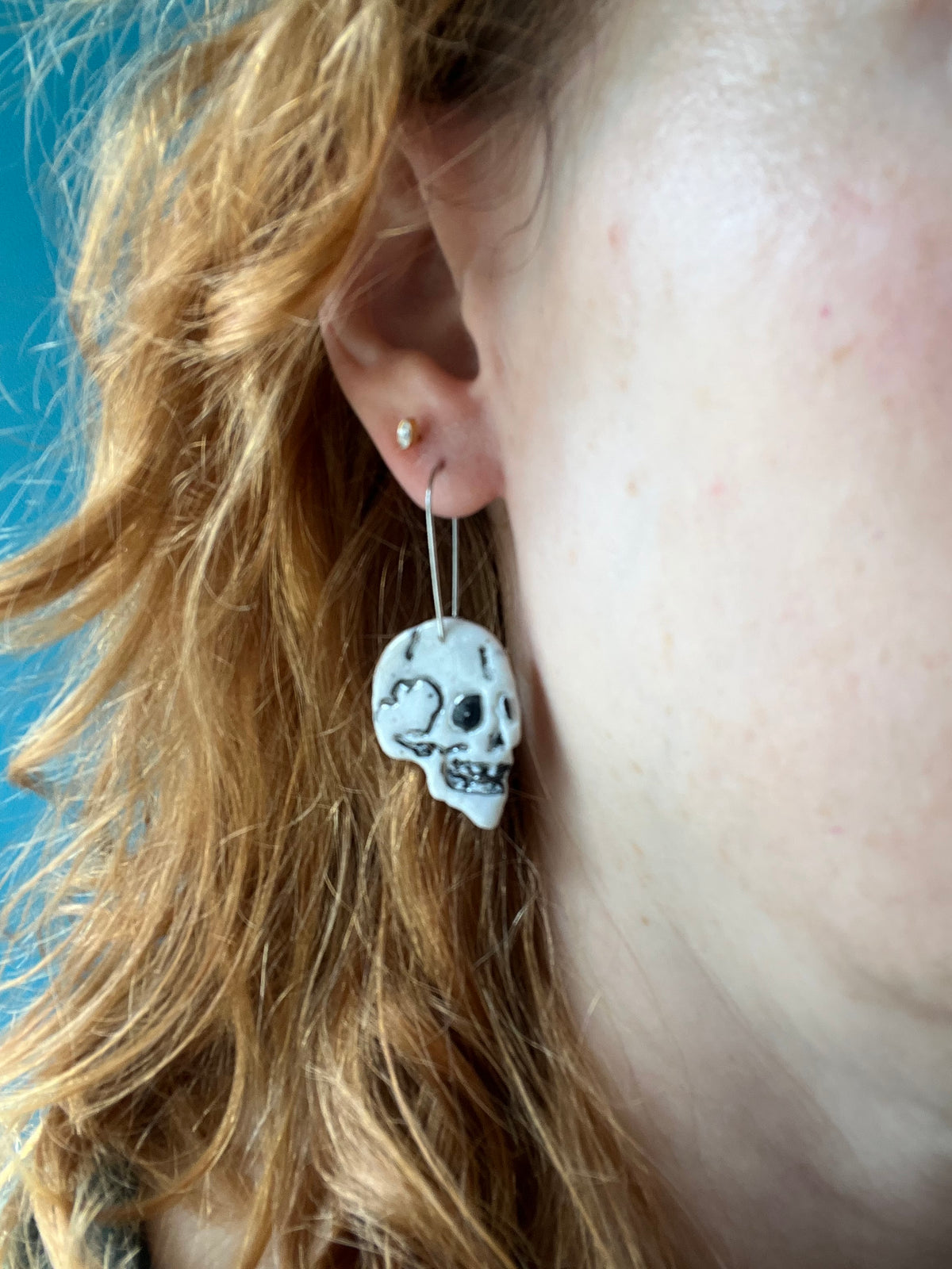 Spooky Skull Dangle Earrings