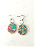 Confetti Medium Pebble and Circle Dangle Earrings