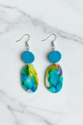 Watercolor Pebble Drop Dangles