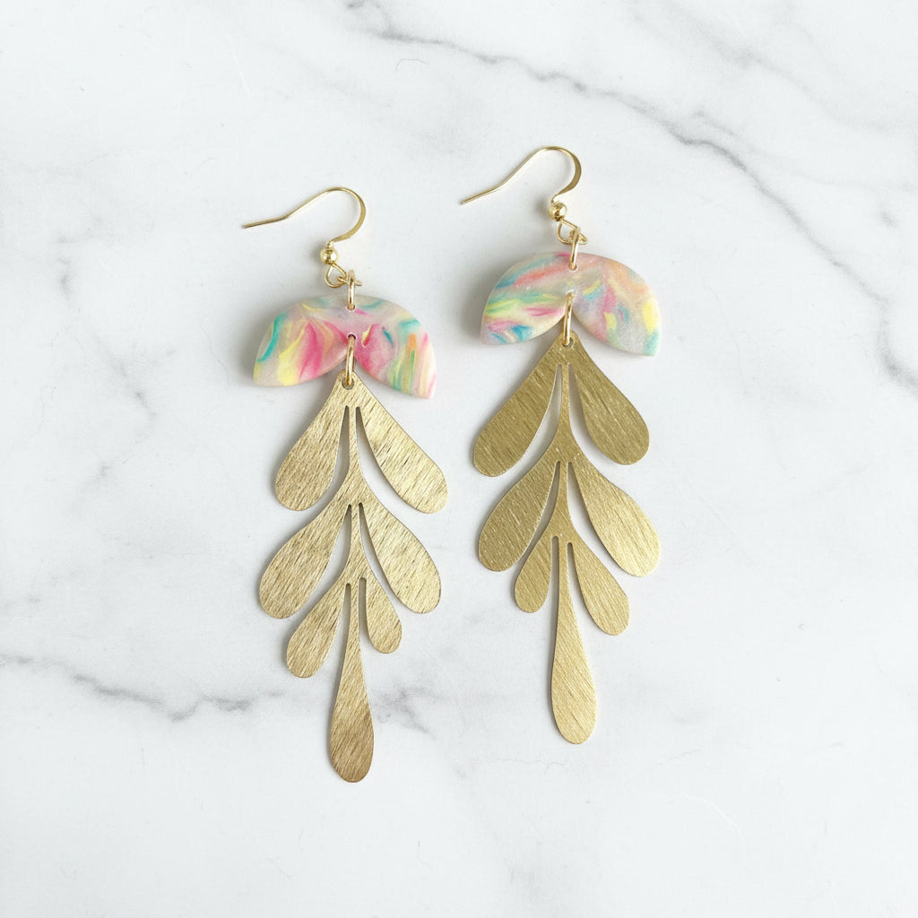 Matisse Rainbow Dangle Earrings Matte finish