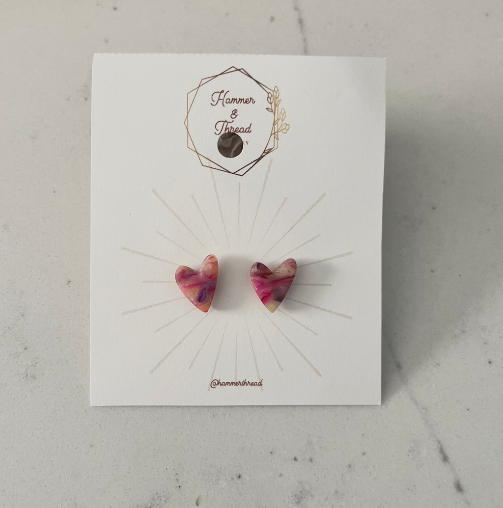 Heart studs