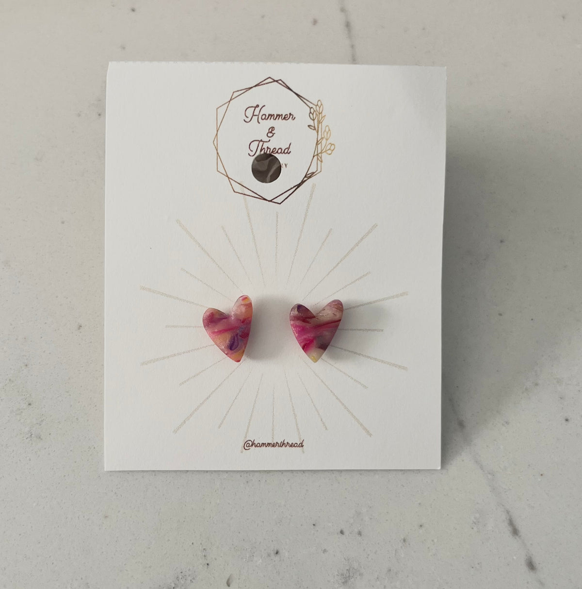 Heart studs