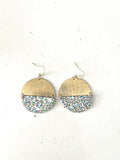 Mosaic and Brass Semi-Circle Dangles