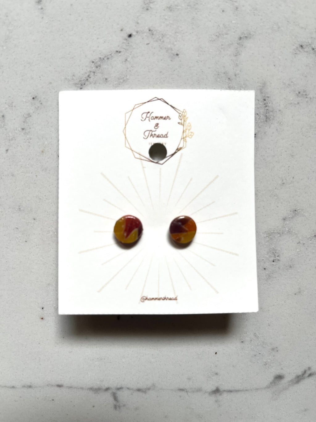 Autumn Mosaic Circle Studs