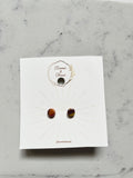 Micro Autumn Mosaic Circle Studs
