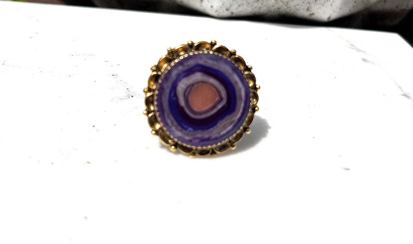 Purple Ranunculus Hoop Earrings