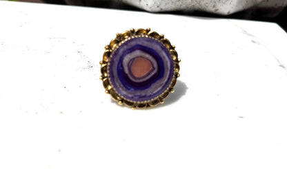 Purple Ranunculus Hoop Earrings