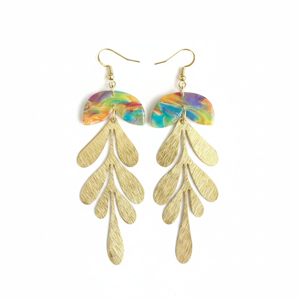 Matisse Rainbow Dangle Earrings Shiny finish