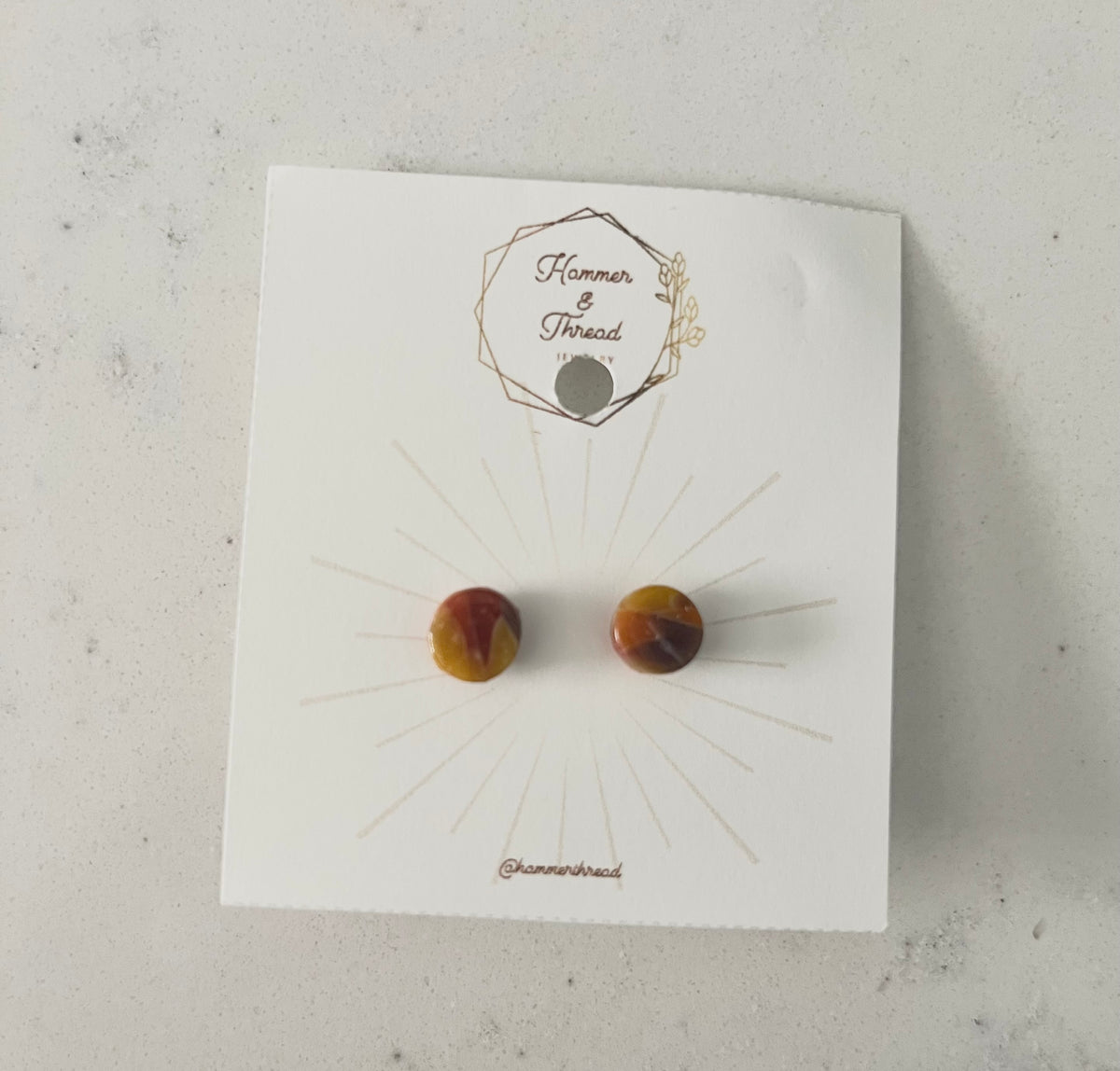 Autumn Mosaic Circle Studs