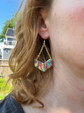Chevron & Brass Chain Dangles