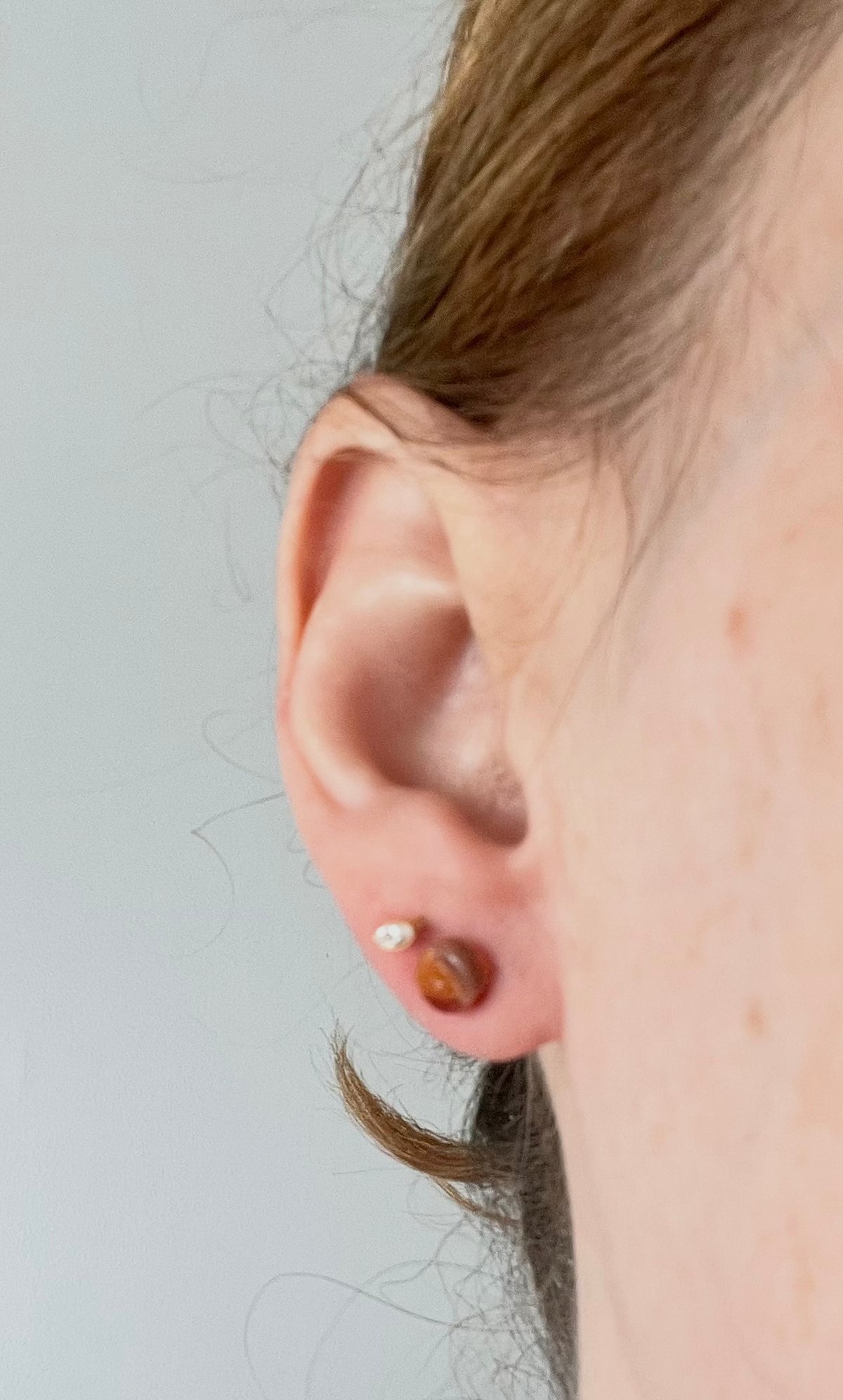 Micro Autumn Mosaic Circle Studs