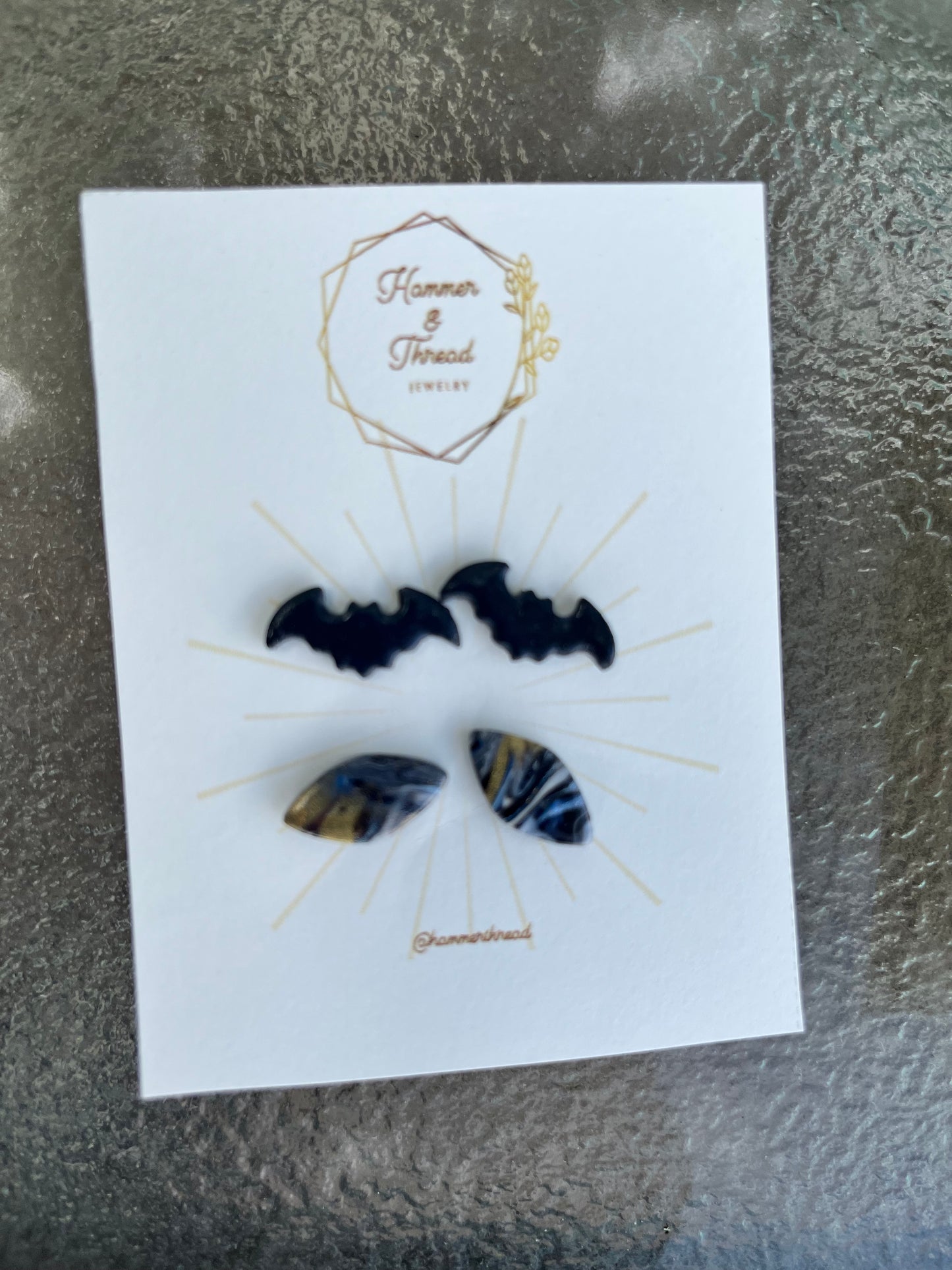Bats & Swirly Diamond Stud Pack