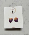Purple Faux Agate Studs