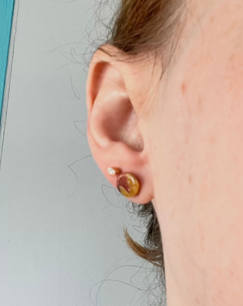 Autumn Mosaic Circle Studs