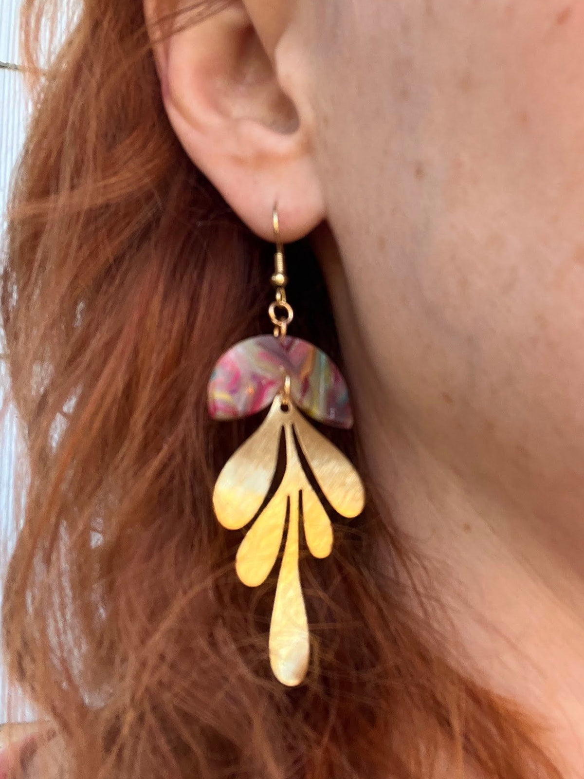 Matisse Rainbow Dangle Earrings Matte finish