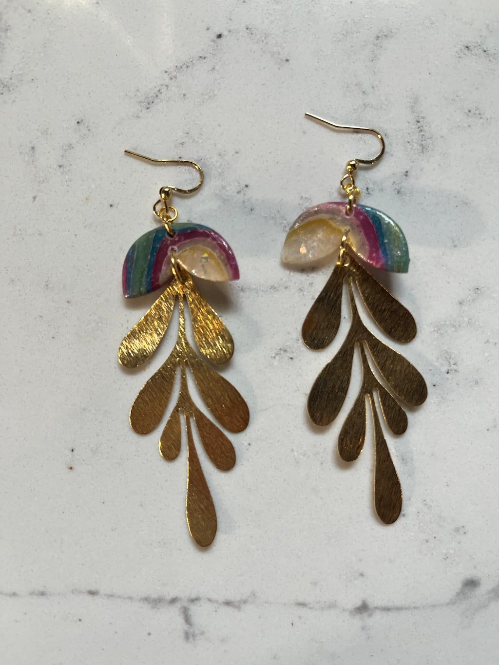 Matisse Rainbow Dangle Earrings Shiny finish