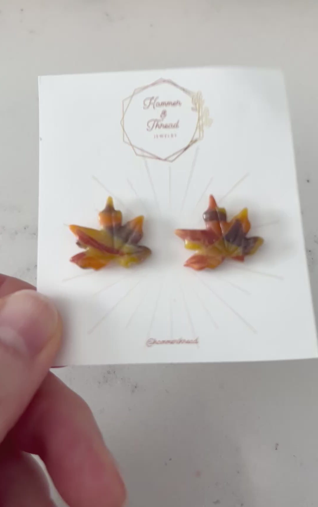 Maple Leaf Autumn Studs