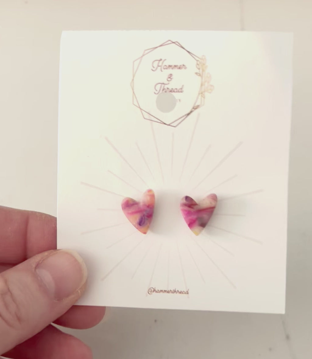 Heart studs