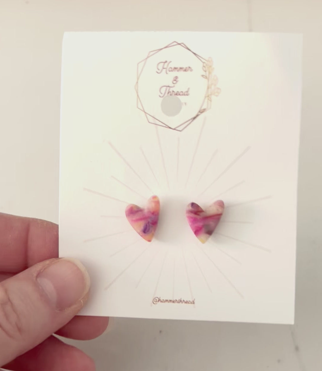 Heart studs