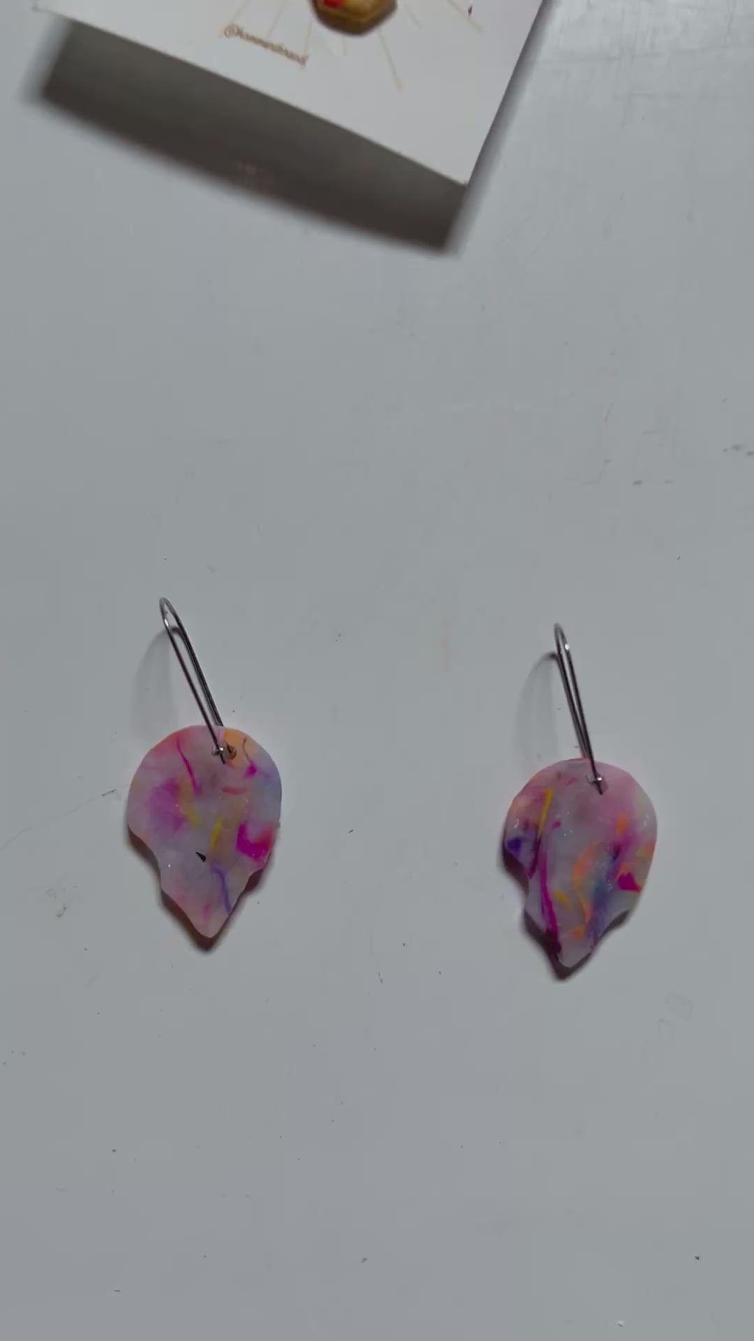 Rainbow Spooky Skull Earrings